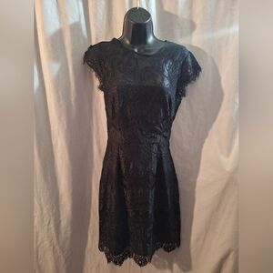BB Dakota Black Lace Midi Dress